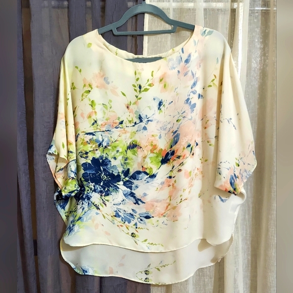 Rose & Olive Tops - 🌸🌱Floral Watercolor Print blouse